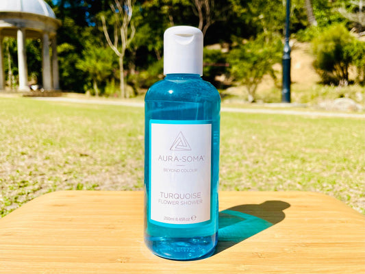 Aura-Soma Flower Shower Gel Turquoise   藍綠色 250mL  （ 有現貨 )