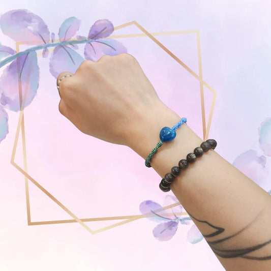 藍磷灰💙‧一物一圖‧自家織手繩